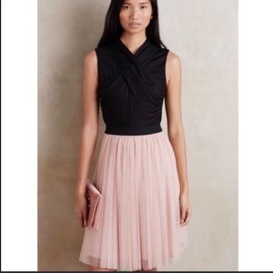 NWT Anthropologie Black/Pink Tulle Dress Size XS